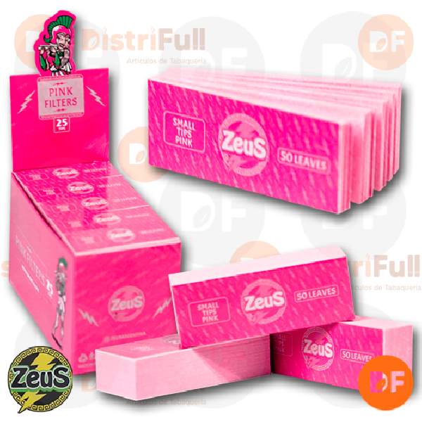 FILTROS ZEUS DE CARTON MINI PINK x 50