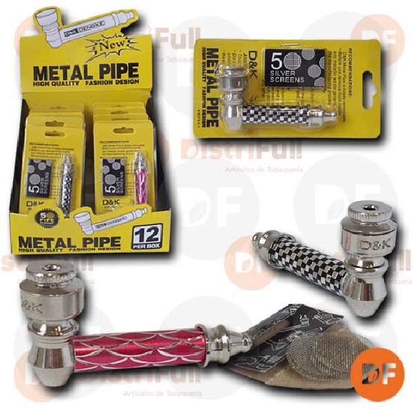 PIPA METAL C/TAPA V/MOTIVOS + PICADOR 
