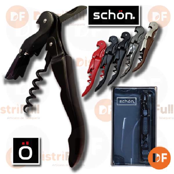 SCHON SACACORCHO DOBLE IMPULSO ALL BLACK K0414N1