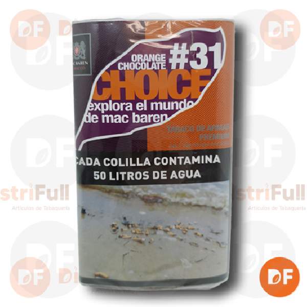 TABACO DE ARMAR MAC BAREN #31 ORANGE CHOCOLATE x 30 gr.