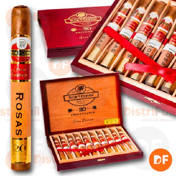 CIGARROS FLOR DE COPAN ROSAS 20 ANIVERSARIO x 10