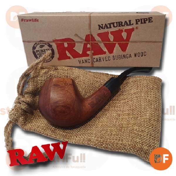 PIPA MADERA RAW CURVA NATURAL