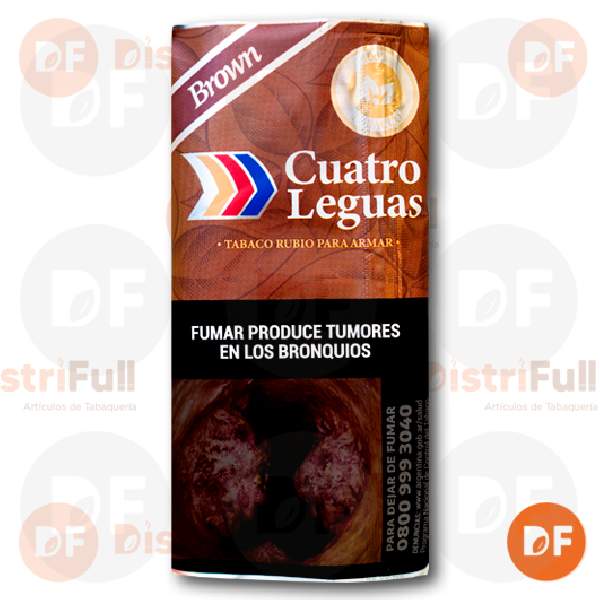 TABACO DE ARMAR CUATRO LEGUAS BROWN (chocolate) x 30 gr. 