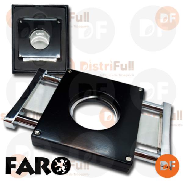 CORTACIGARROS FARO METAL SQUARE BLACK 28mm-02030-