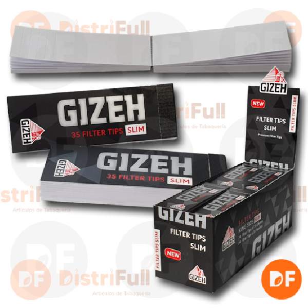 FILTROS GIZEH DE CARTON BLACK SLIM KS x 35