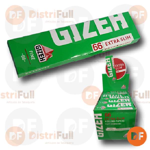 PAPEL GIZEH Nº 8 FINE EXTRA SLIM CUT CORNERS x 66