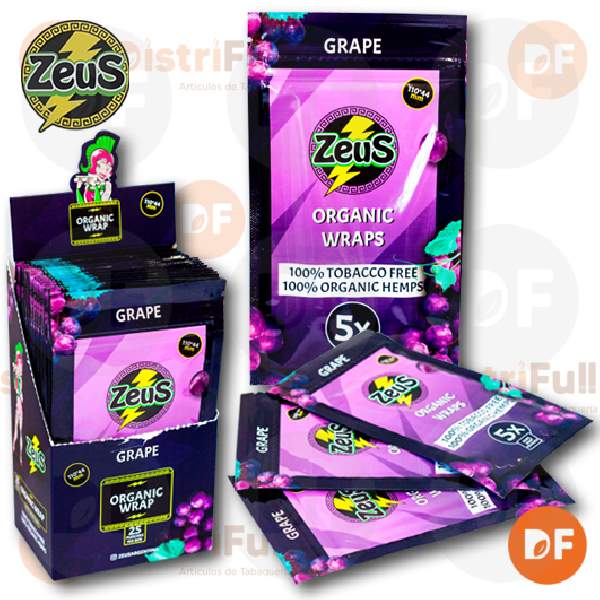 PAPEL ZEUS WRAP ORGANIC HEMP UVA x 5 123507C