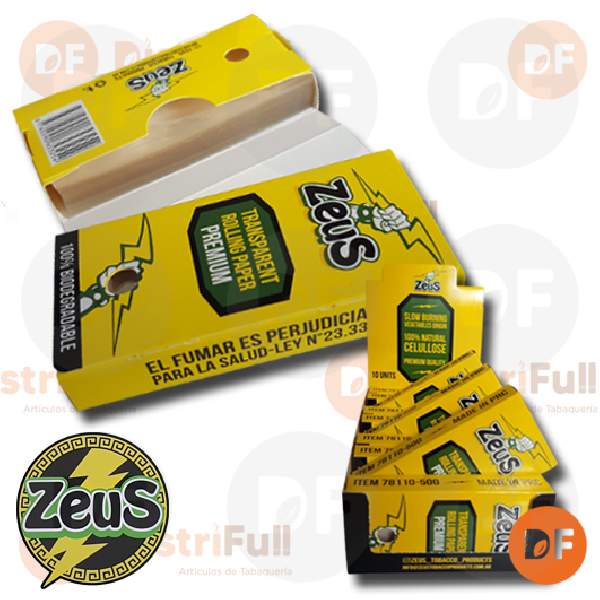 PAPEL ZEUS 1¼ BLOCK CELULOSA BLOCK x 500