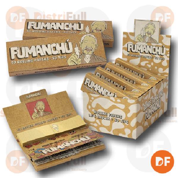 PAPEL FUMANCHU 1¼ BROWN x 50 + TIPS x 50