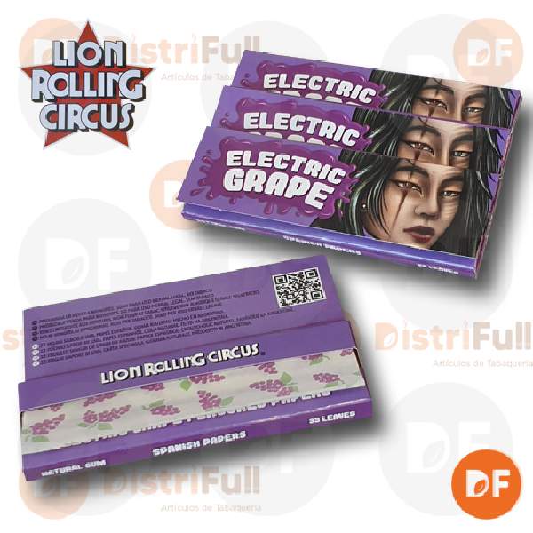 PAPEL LION CIRCUS FLAVOUR ELECTRIC GRAPE 1¼ x 50