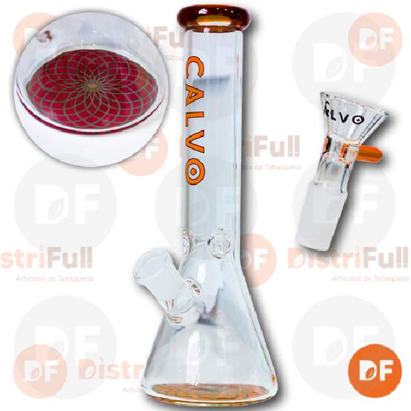 CALVO BONG VIDRIO BEAKER ORANGE (6202)