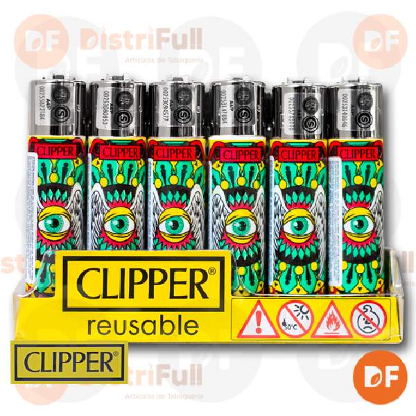 ENCENDEDOR CLIPPER MAXI EYE MANDALAS 2 x 24