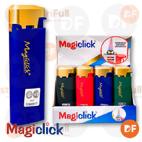 ENCENDEDOR MAGICLICK VIP GOMA SOLIDO GOLD x 12