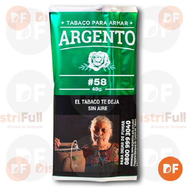 TABACO DE ARMAR ARGENTO CORTE FINO #58 x 40 gr.