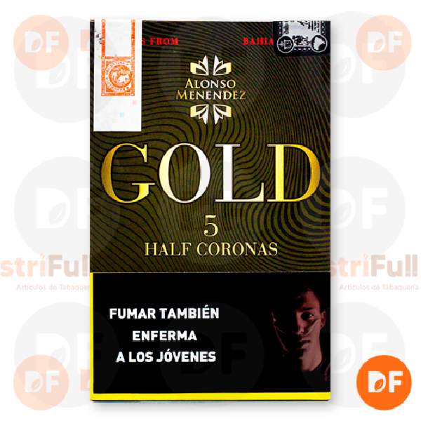 CIGARROS ALONSO MENENDEZ GOLD HALF CORONAS x 5