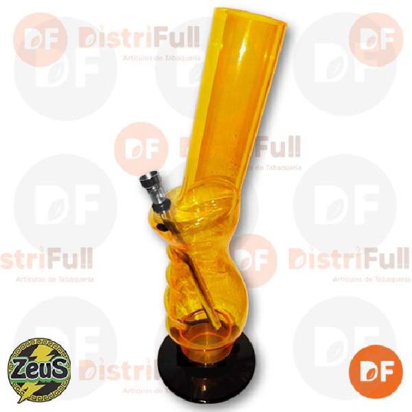 BONG ZEUS ACRÍLICO MEDIANO CON AGARRE LISO   31 cm c/caja