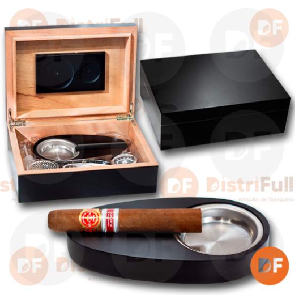 HUMIDOR MADERA WENGUE C/ACCESORIOS  SH1443