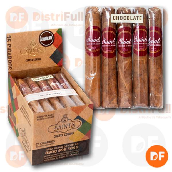 CIGARROS SAINTS CUARTA CORONA CHOCOLATE x 25