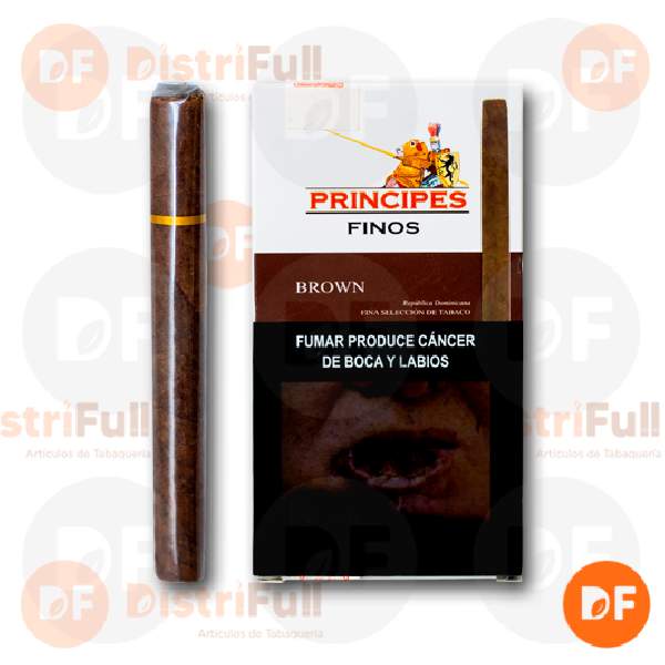 CIGARROS PRINCIPES FINOS BROWN (chocolate) x 5