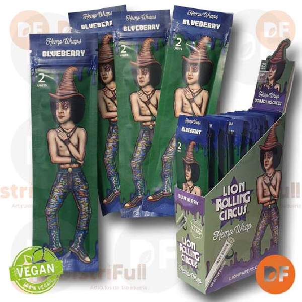 PAPEL LION CIRCUS HEMP WRAPS BLUEBERRY x 2