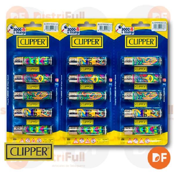 ENCENDEDOR CLIPPER MAXI PSYCHO 2 + LB x 5
