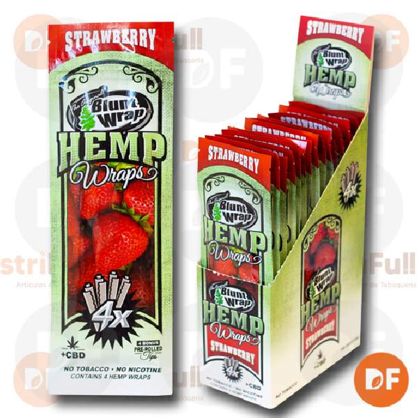 PAPEL BLUNT WRAP HEMP FRUTILLA x 4 (220)