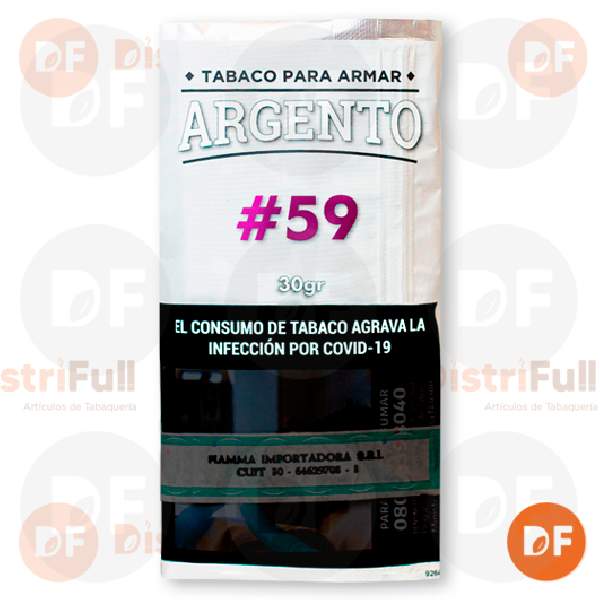TABACO DE ARMAR ARGENTO #59 uva x 30 gr. p/armar