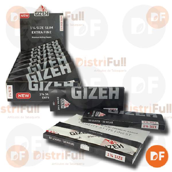 PAPEL GIZEH 1¼ BLACK EXTRA FINE x 50