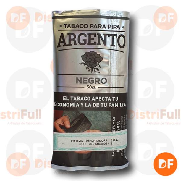 TABACO DE PIPA ARGENTO NEGRO x 50 gr.