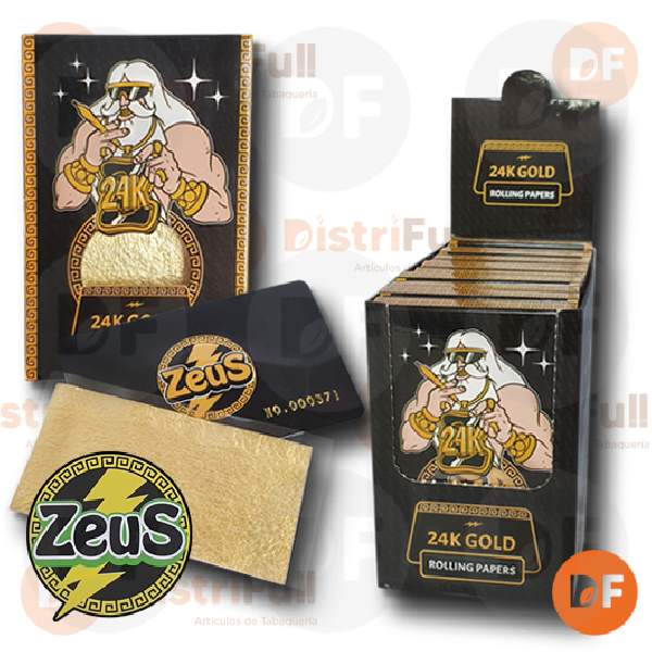 PAPEL ZEUS 1¼ GOLD 24K (ORO) x 2