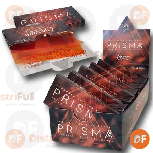 PAPEL PRISMA CELULOSA ORANGE 1¼ x 40