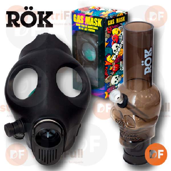 RÖK BONG MÁSCARA NEGRO TRANSPARENTE (MASK-007)