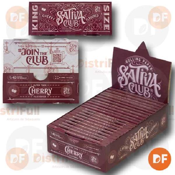 PAPEL SATIVA CLUB KS CHERRY CELULOSA x 40