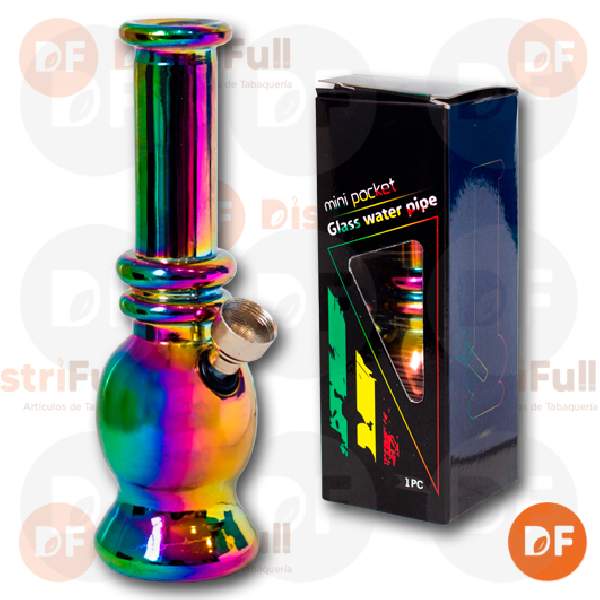 BONG PYREX TORNASOLADO 15CM (GLA-009)