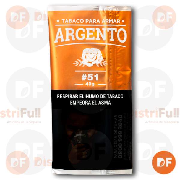 TABACO DE ARMAR ARGENTO CORTE FINO #51 x 40 gr.