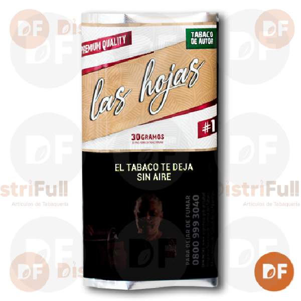 TABACO DE ARMAR LAS HOJAS #1 NATURAL x 30 gr. 