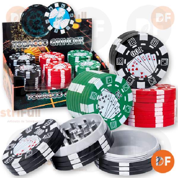 PICADOR METAL/PASTA FICHA POKER C/DEPO GDE. 3P 