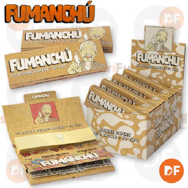 PAPEL FUMANCHU 1¼ BROWN x 50 + TIPS x 50