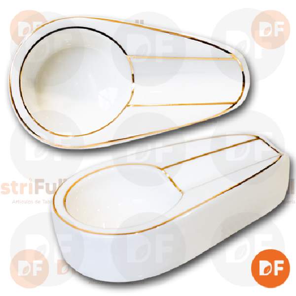 CENICERO CERAMICA BLANCO (37901)