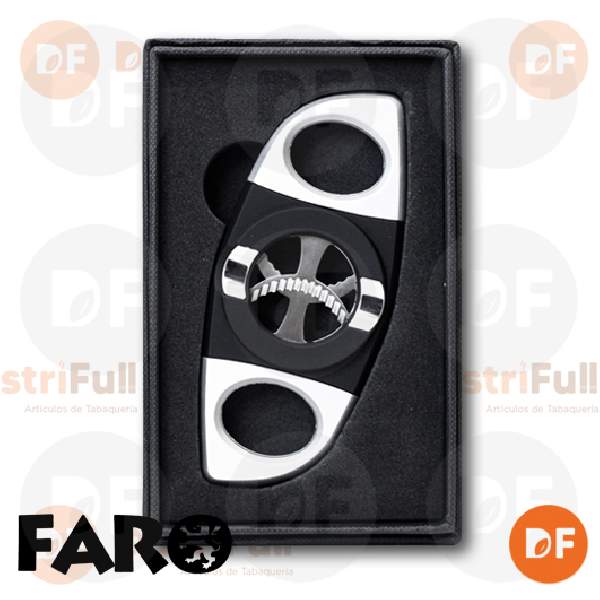 CORTACIGARROS FARO ENGRANAJE BLACK & SILVER (29403)