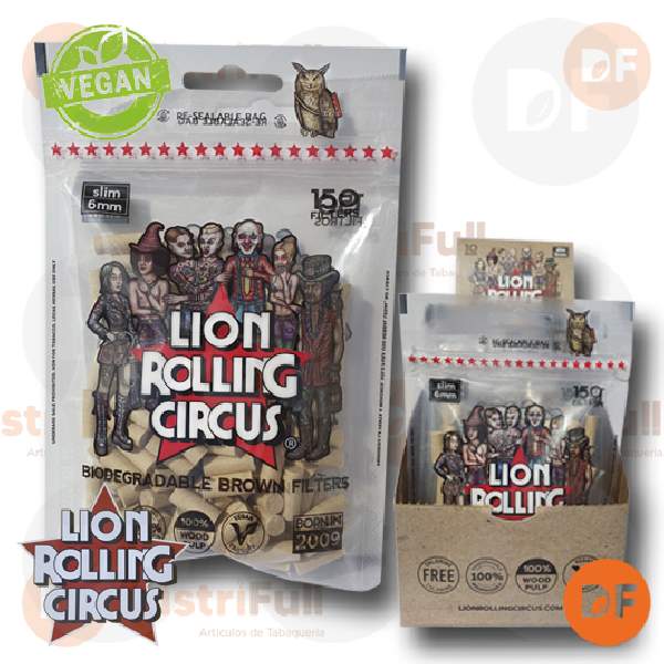 FILTROS LION CIRCUS UNBLEACHED SLIM bolsa x 120 6 mm