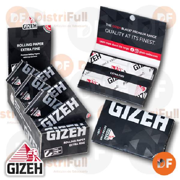 PAPEL GIZEH MAGNET BLACK EXTRA FINE C/ IMAN x 100 