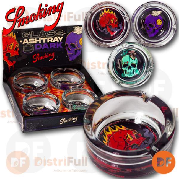 CENICERO SMOKING GLASS DARK