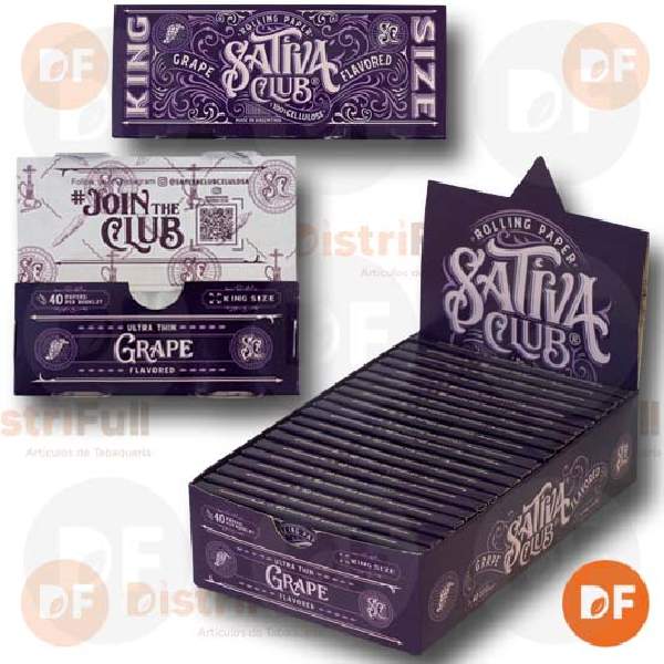 PAPEL SATIVA CLUB KS UVA CELULOSA x 40