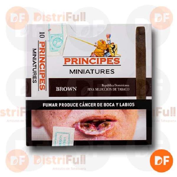 CIGARROS PRINCIPES MINIATURE BROWN x 10 chocolate