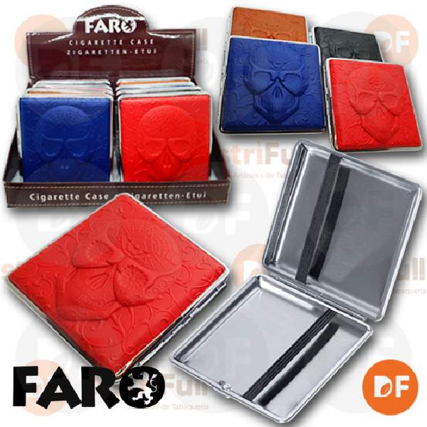 CIGARRERA FARO METAL CALAVERA 4COLORES 21016