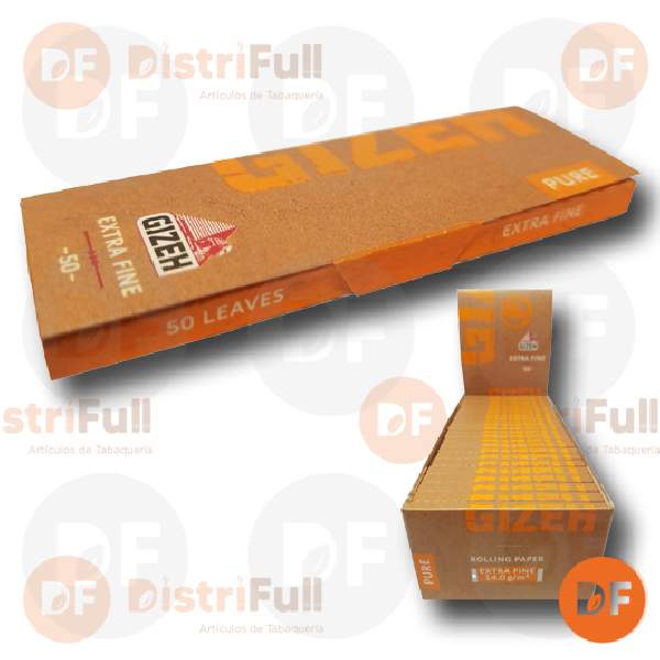 PAPEL GIZEH Nº 8 PURE EXTRA FINE (naranja) x 50