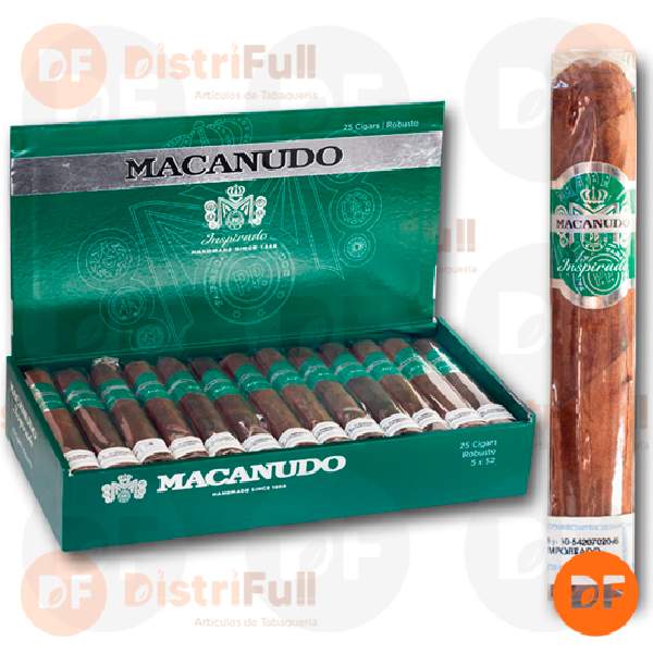 CIGARROS MACANUDO INSP. GREEN ROBUSTO x 25