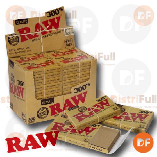 PAPEL RAW 1¼ BLOCK CLASSIC x 300