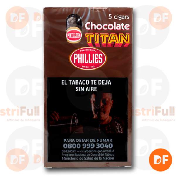 CIGARROS PHILLIES TITAN CHOCOLATE x 5